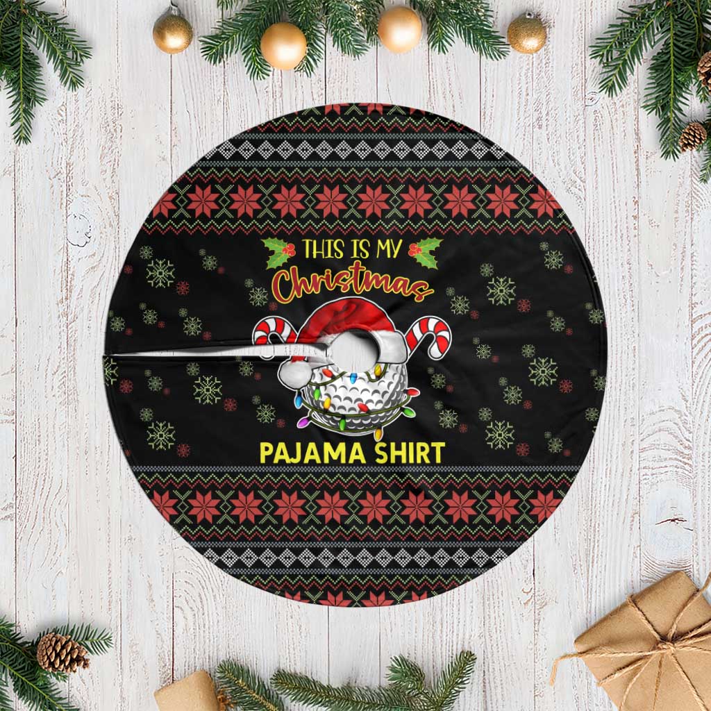 Golf Pajama Christmas Tree Skirt Xmas Holiday Patterns - Wonder Print Shop