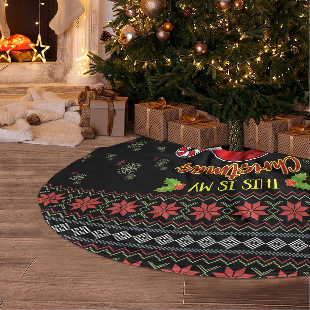 Golf Pajama Christmas Tree Skirt Xmas Holiday Patterns - Wonder Print Shop
