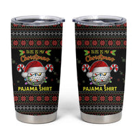 Golf Pajama Christmas Tumbler Cup Xmas Holiday Patterns - Wonder Print Shop