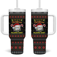 Golf Pajama Christmas Tumbler With Handle Xmas Holiday Patterns - Wonder Print Shop