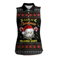Golf Pajama Christmas Women Sleeveless Polo Shirt Xmas Holiday Patterns - Wonder Print Shop