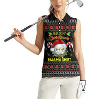 Golf Pajama Christmas Women Sleeveless Polo Shirt Xmas Holiday Patterns - Wonder Print Shop