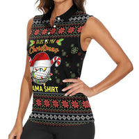 Golf Pajama Christmas Women Sleeveless Polo Shirt Xmas Holiday Patterns - Wonder Print Shop
