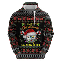 Golf Pajama Christmas Zip Hoodie Xmas Holiday Patterns - Wonder Print Shop