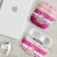 Unicorn Believe In Magic Christmas AirPods Case with Believe in Magic Quote Pink Hearts Stars and Rainbow - Wonder Print Shop