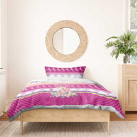 Unicorn Believe In Magic Christmas Bedding Set with Believe in Magic Quote Pink Hearts Stars and Rainbow - Wonder Print Shop