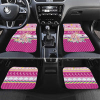 Unicorn Believe In Magic Christmas Car Mats with Believe in Magic Quote Pink Hearts Stars and Rainbow - Wonder Print Shop