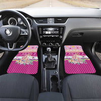 Unicorn Believe In Magic Christmas Car Mats with Believe in Magic Quote Pink Hearts Stars and Rainbow - Wonder Print Shop