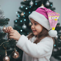 Unicorn Believe In Magic Christmas Santa Hat with Believe in Magic Quote Pink Hearts Stars and Rainbow - Wonder Print Shop