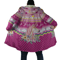 Unicorn Believe In Magic Christmas Cloak with Believe in Magic Quote Pink Hearts Stars and Rainbow - Wonder Print Shop