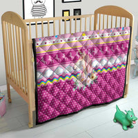 Unicorn Believe In Magic Christmas Quilt with Believe in Magic Quote Pink Hearts Stars and Rainbow - Wonder Print Shop