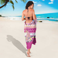 Unicorn Believe In Magic Christmas Sarong with Believe in Magic Quote Pink Hearts Stars and Rainbow - Wonder Print Shop