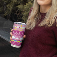 Unicorn Believe In Magic Christmas Tumbler Cup with Believe in Magic Quote Pink Hearts Stars and Rainbow - Wonder Print Shop
