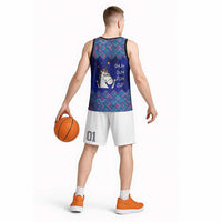Funny Unicorn Basketball Jersey with Shuh Duh Fuh Cup Quote Blue Geometric and Cartoon - Wonder Print Shop