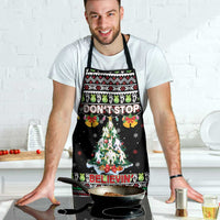 Christmas Unicorn Apron with Don't Stop Believin Quote Tree Lights and Festive - Wonder Print Shop
