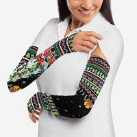 Christmas Unicorn Arm Sleeves with Don't Stop Believin Quote Tree Lights and Festive - Wonder Print Shop