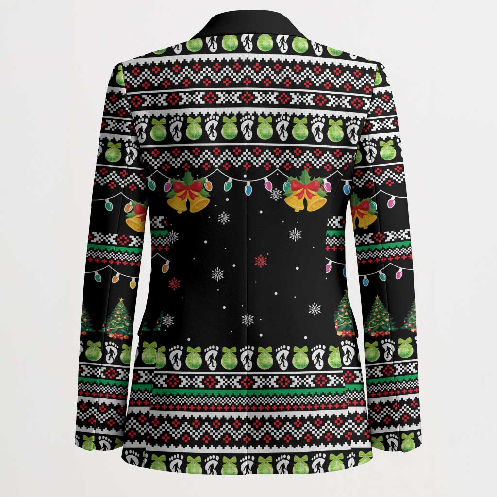 Christmas Unicorn Blazer with Don't Stop Believin Quote Tree Lights and Festive - Wonder Print Shop