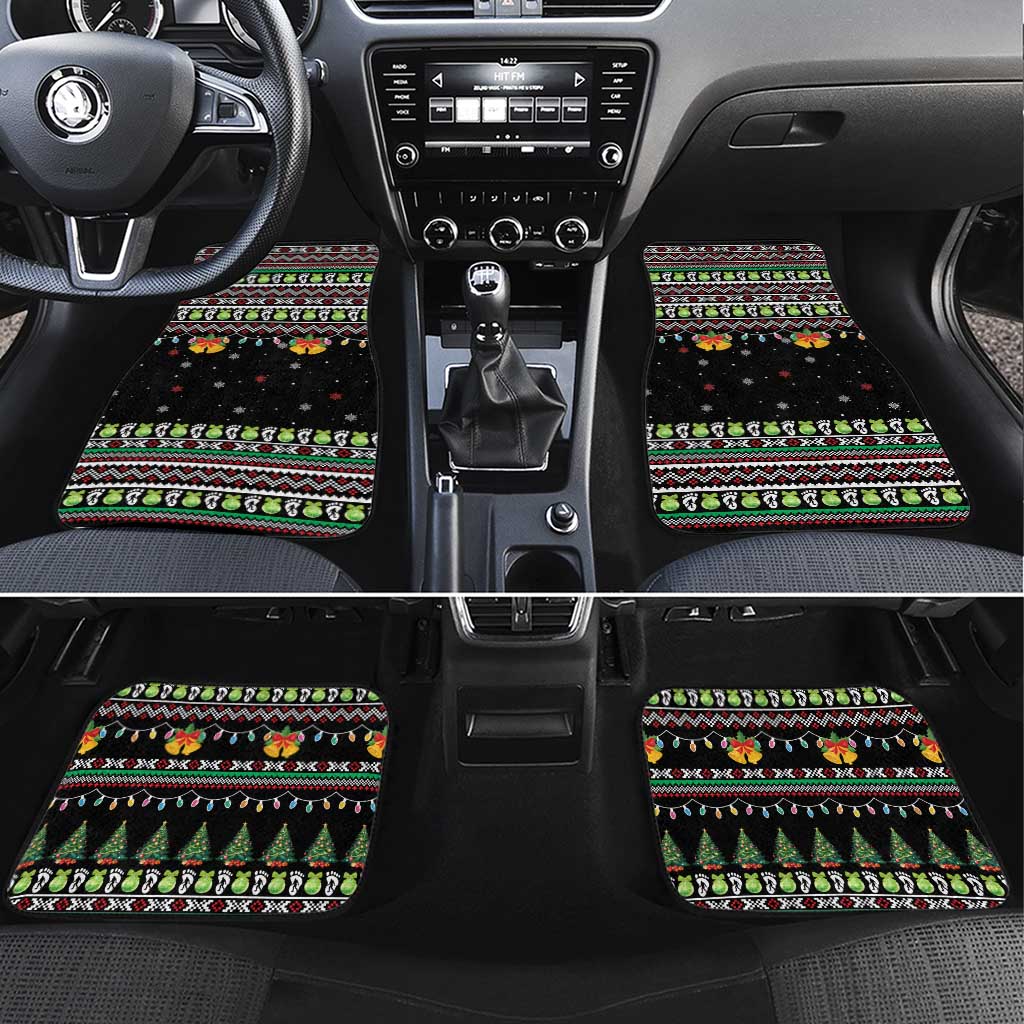 Christmas Unicorn Car Mats with Don't Stop Believin Quote Tree Lights and Festive - Wonder Print Shop