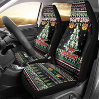 Christmas Unicorn Car Seat Cover with Don't Stop Believin Quote Tree Lights and Festive - Wonder Print Shop