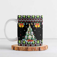 Christmas Unicorn Ceramic Mug with Don't Stop Believin Quote Tree Lights and Festive - Wonder Print Shop