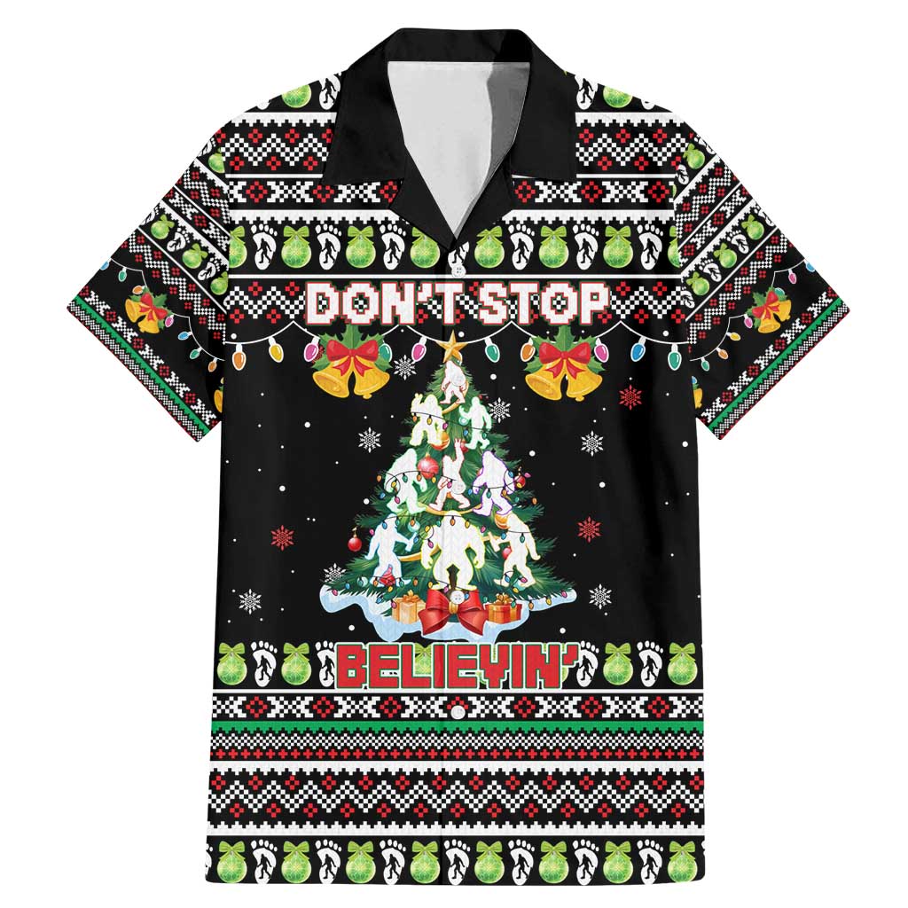 Christmas Unicorn Family Matching Mermaid Dress and Hawaiian Shirt with Don't Stop Believin Quote Tree Lights and Festive - Wonder Print Shop