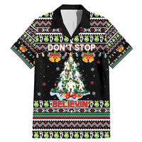 Christmas Unicorn Family Matching Mermaid Dress and Hawaiian Shirt with Don't Stop Believin Quote Tree Lights and Festive - Wonder Print Shop