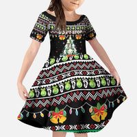 Christmas Unicorn Family Matching Summer Maxi Dress and Hawaiian Shirt with Don't Stop Believin Quote Tree Lights and Festive - Wonder Print Shop