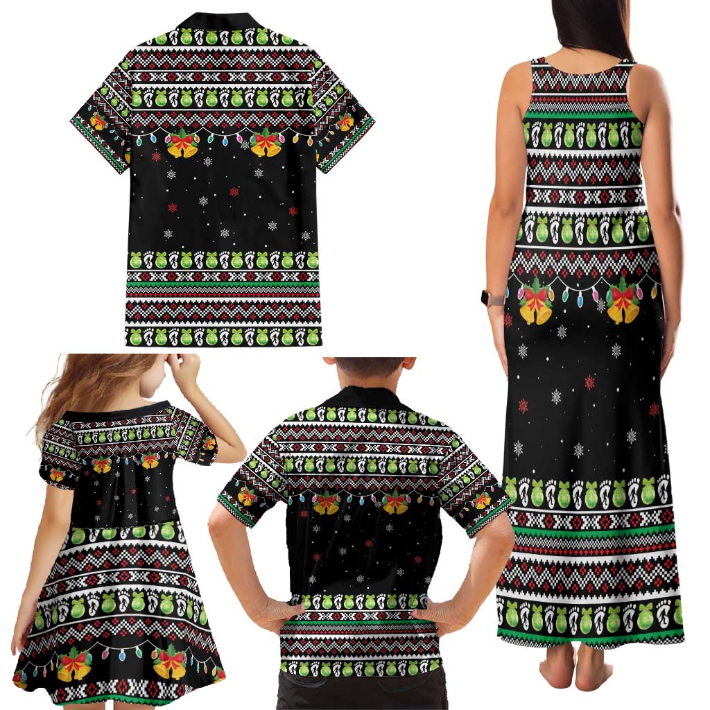 Christmas Unicorn Family Matching Tank Maxi Dress and Hawaiian Shirt with Don't Stop Believin Quote Tree Lights and Festive - Wonder Print Shop