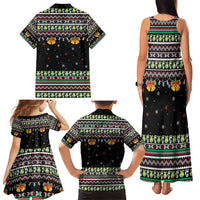 Christmas Unicorn Family Matching Tank Maxi Dress and Hawaiian Shirt with Don't Stop Believin Quote Tree Lights and Festive - Wonder Print Shop