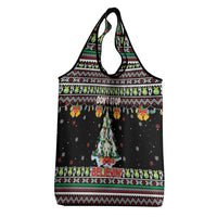 Christmas Unicorn Grocery Bag with Don't Stop Believin Quote Tree Lights and Festive - Wonder Print Shop