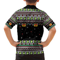 Christmas Unicorn Kid Hawaiian Shirt with Don't Stop Believin Quote Tree Lights and Festive - Wonder Print Shop