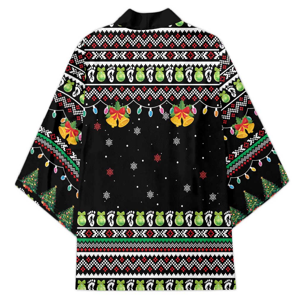 Christmas Unicorn Kimono with Don't Stop Believin Quote Tree Lights and Festive - Wonder Print Shop
