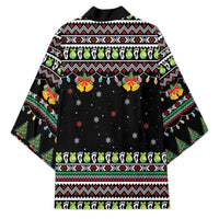 Christmas Unicorn Kimono with Don't Stop Believin Quote Tree Lights and Festive - Wonder Print Shop