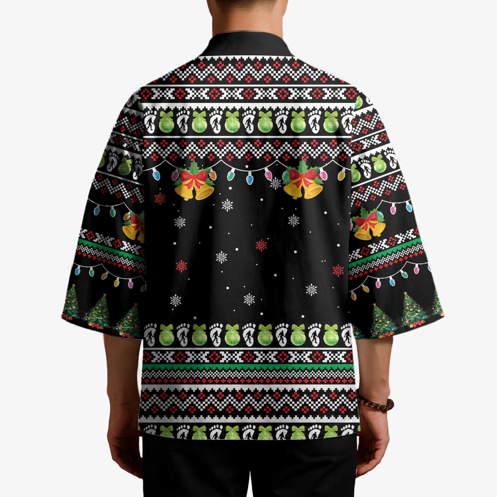 Christmas Unicorn Kimono with Don't Stop Believin Quote Tree Lights and Festive - Wonder Print Shop