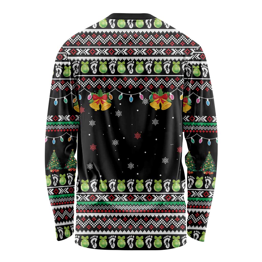 Christmas Unicorn Long Sleeve Shirt with Don't Stop Believin Quote Tree Lights and Festive - Wonder Print Shop