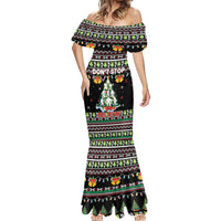 Christmas Unicorn Mermaid Dress with Don't Stop Believin Quote Tree Lights and Festive - Wonder Print Shop