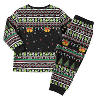 Christmas Unicorn Christmas Pajama Set with Don't Stop Believin Quote Tree Lights and Festive - Wonder Print Shop