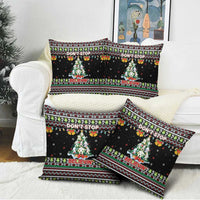Christmas Unicorn Pillow Cover with Don't Stop Believin Quote Tree Lights and Festive - Wonder Print Shop