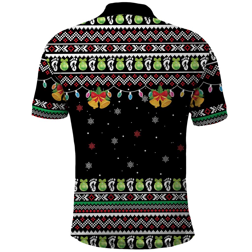 Christmas Unicorn Polo Shirt with Don't Stop Believin Quote Tree Lights and Festive - Wonder Print Shop