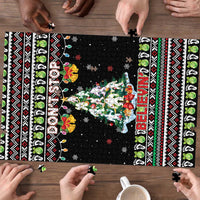 Christmas Unicorn Puzzle with Don't Stop Believin Quote Tree Lights and Festive - Wonder Print Shop