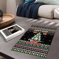 Christmas Unicorn Puzzle with Don't Stop Believin Quote Tree Lights and Festive - Wonder Print Shop