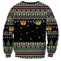 Christmas Unicorn Sweatshirt with Don't Stop Believin Quote Tree Lights and Festive - Wonder Print Shop