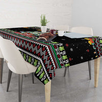Christmas Unicorn Tablecloth with Don't Stop Believin Quote Tree Lights and Festive - Wonder Print Shop