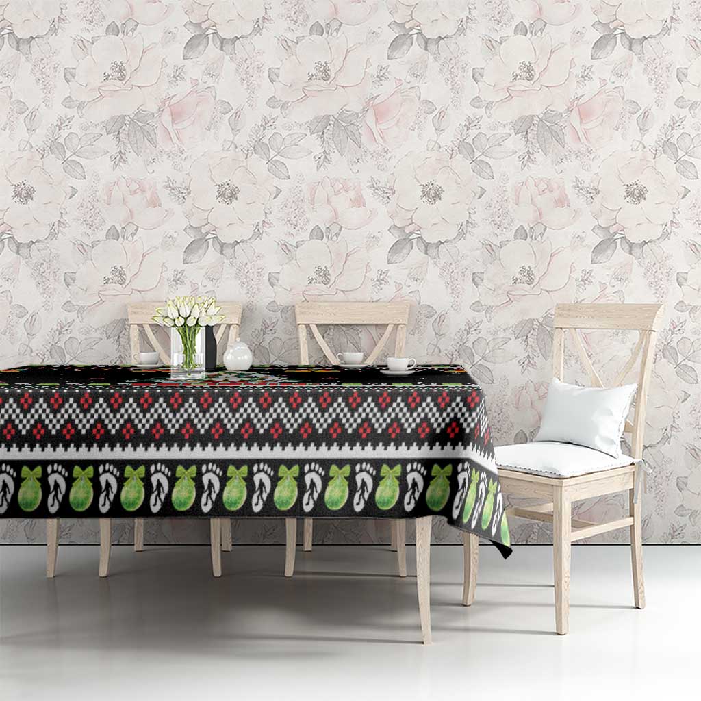 Christmas Unicorn Tablecloth with Don't Stop Believin Quote Tree Lights and Festive - Wonder Print Shop