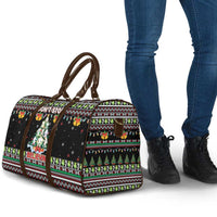 Christmas Unicorn Travel Bag with Don't Stop Believin Quote Tree Lights and Festive - Wonder Print Shop
