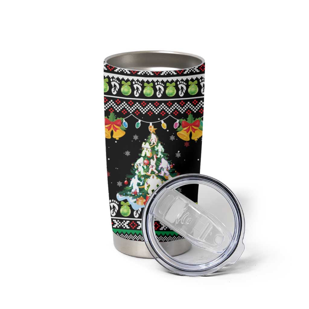 Christmas Unicorn Tumbler Cup with Don't Stop Believin Quote Tree Lights and Festive - Wonder Print Shop
