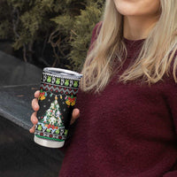 Christmas Unicorn Tumbler Cup with Don't Stop Believin Quote Tree Lights and Festive - Wonder Print Shop