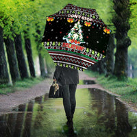 Christmas Unicorn Umbrella with Don't Stop Believin Quote Tree Lights and Festive - Wonder Print Shop