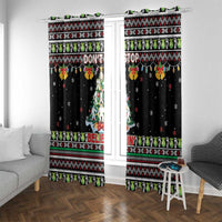 Christmas Unicorn Window Curtain with Don't Stop Believin Quote Tree Lights and Festive - Wonder Print Shop