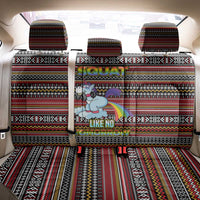 Funny Unicorn Workout Back Car Seat Cover with Squat Like No Tomorrow Quote and Rainbow Tribal - Wonder Print Shop